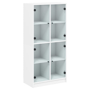 Highboard Weiß mit Türen 68x37x142 cm
