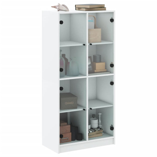Highboard Weiß mit Türen 68x37x142 cm