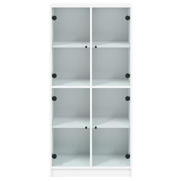 Highboard Weiß mit Türen 68x37x142 cm