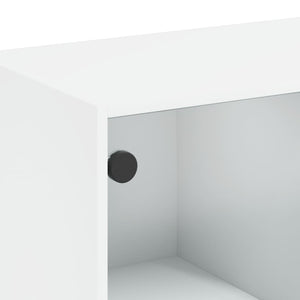 Highboard Weiß mit Türen 68x37x142 cm
