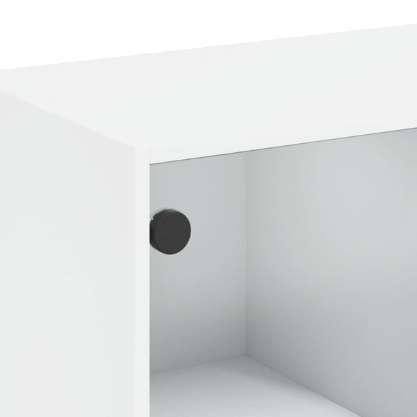Highboard Weiß mit Türen 68x37x142 cm