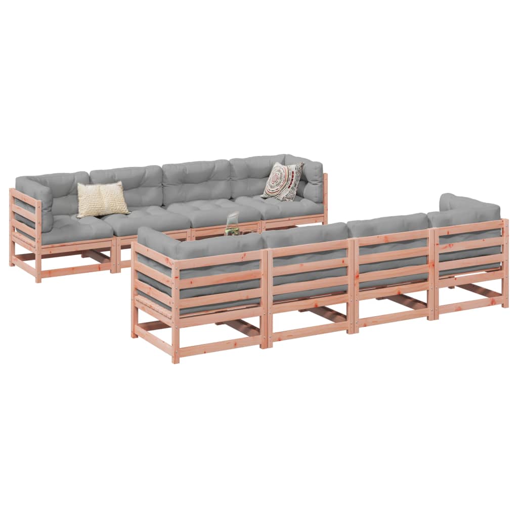 vidaXL 9-piece Garden Sofa Set with Cushions Solid Douglas Fir Wood