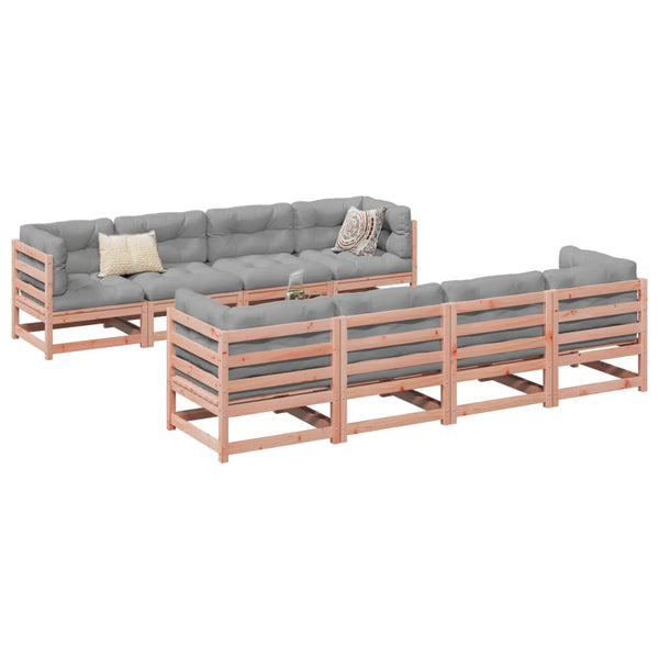 vidaXL 9-piece Garden Sofa Set with Cushions Solid Douglas Fir Wood