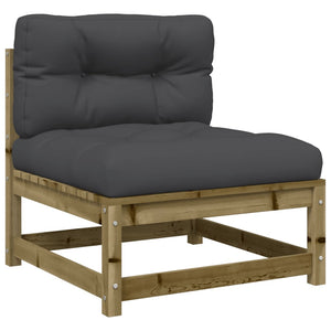 vidaXL 10-pc. Garden Sofa Set with Cushions Impregnated Pinewood