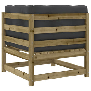 vidaXL 10-pc. Garden Sofa Set with Cushions Impregnated Pinewood