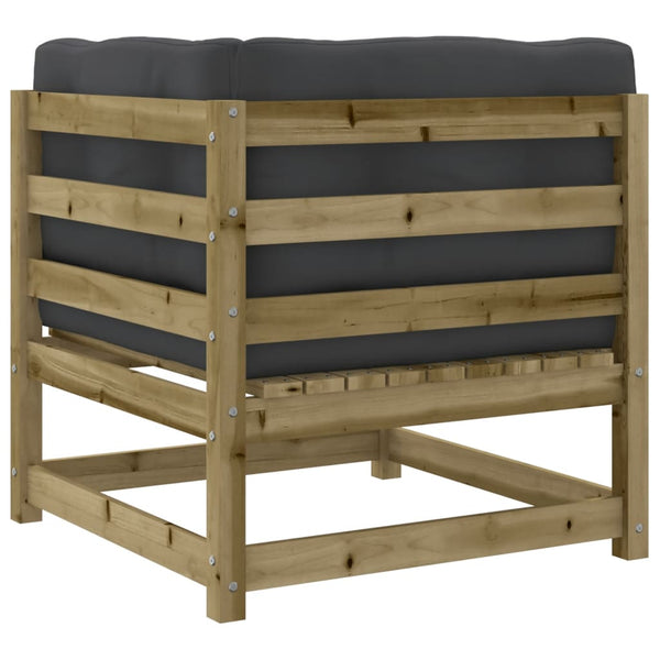 vidaXL 10-pc. Garden Sofa Set with Cushions Impregnated Pinewood