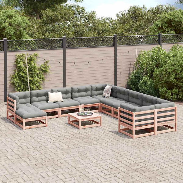vidaXL 12-piece Garden Sofa Set Solid Douglas Fir Wood