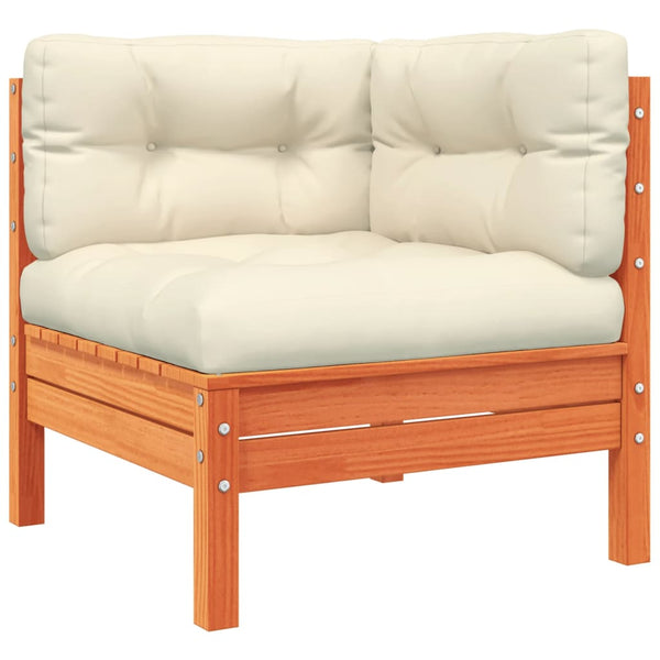 vidaXL 12-piece Garden Sofa Set with Cushions Honey Brown Pine Wood