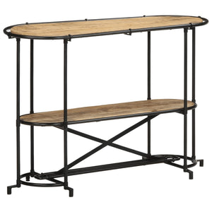 vidaXL Console Table 110x42x76 cm Rough Mango Wood