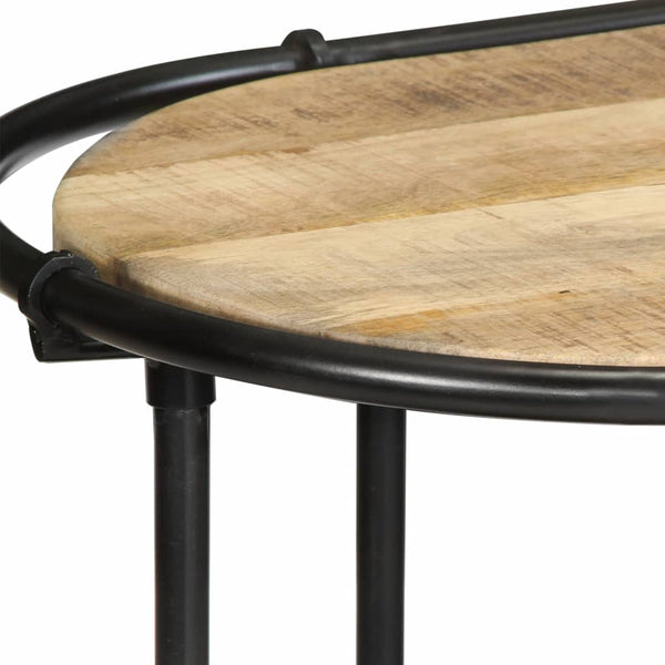 vidaXL Console Table 110x42x76 cm Rough Mango Wood