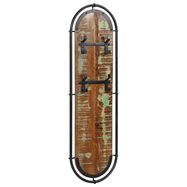 vidaXL Wall-Mounted Coat Racks with 4 Hooks 2 pcs. Solid Reclaimed Wood