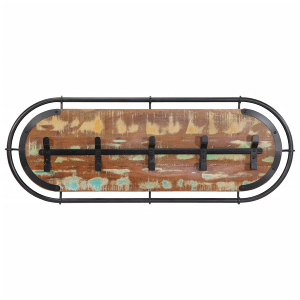 vidaXL Wall Coat Rack with 5 Hooks Solid Reclaimed Wood