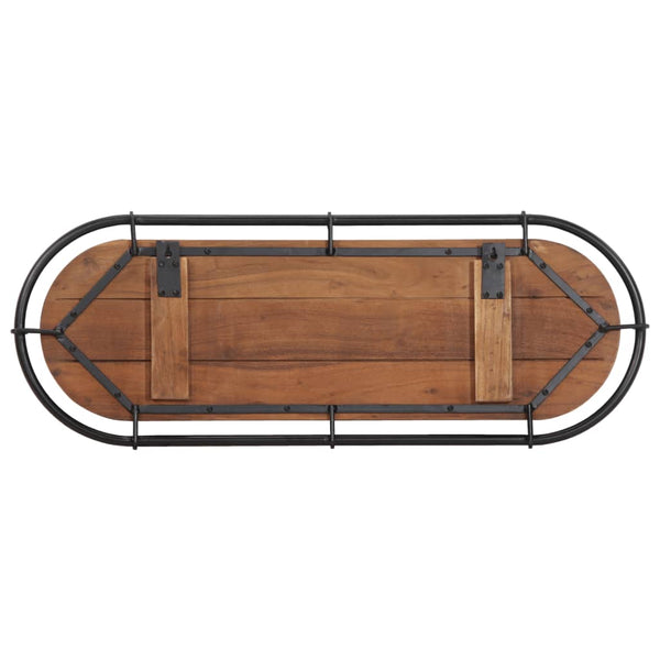 vidaXL Wall Coat Rack with 5 Hooks Solid Reclaimed Wood
