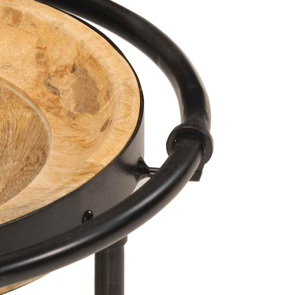 vidaXL 2-Piece Side Table Set Solid Mango Wood