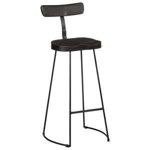vidaXL Bar Stools 2 pcs Black 49x43x103 cm Solid Mango Wood