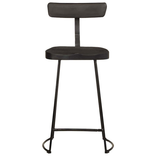 vidaXL Bar Stools 2 pcs Black 49x43x88 cm Solid Mango Wood