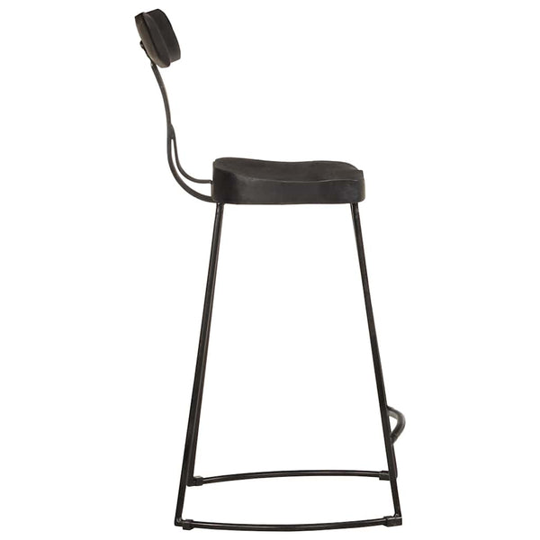 vidaXL Bar Stools 2 pcs Black 49x43x88 cm Solid Mango Wood