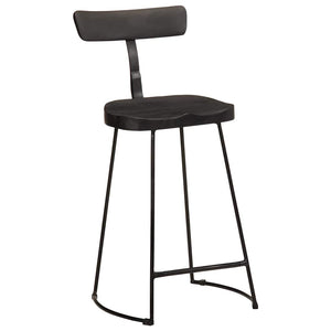 vidaXL Bar Stools 2 pcs Black 49x43x88 cm Solid Mango Wood