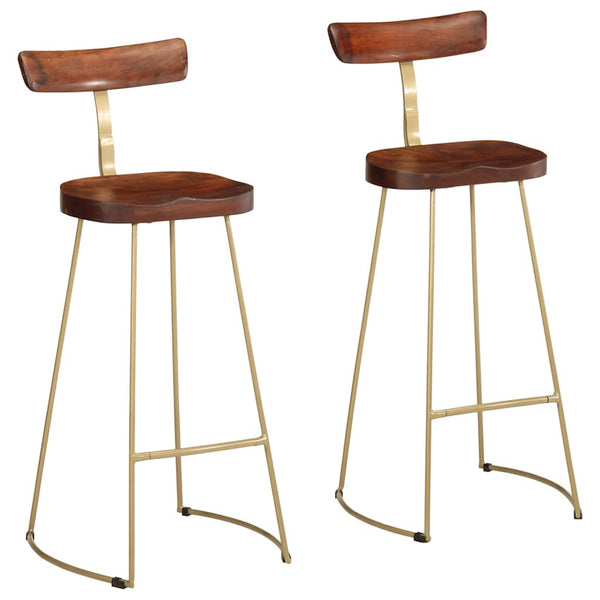 vidaXL Bar Stools 2 pcs 49x43x103 cm Solid Mango Wood