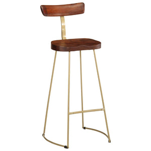 vidaXL Bar Stools 2 pcs 49x43x103 cm Solid Mango Wood