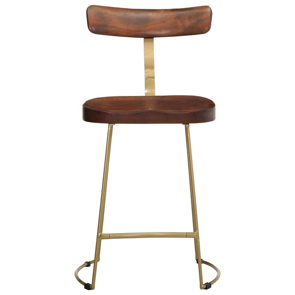 vidaXL Bar Stools 2 pcs 49x43x79 cm Solid Mango Wood