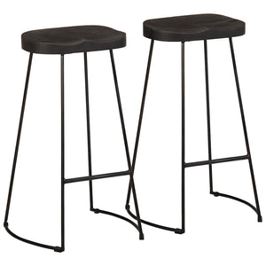 vidaXL Bar Stools 2 pcs Black 45x40x78 cm Solid Mango Wood