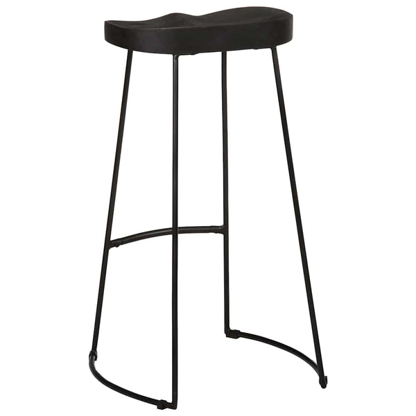 vidaXL Bar Stools 2 pcs Black 45x40x78 cm Solid Mango Wood