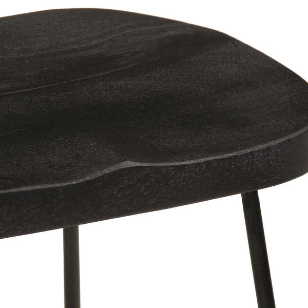 vidaXL Bar Stools 2 pcs Black 45x40x62 cm Solid Mango Wood