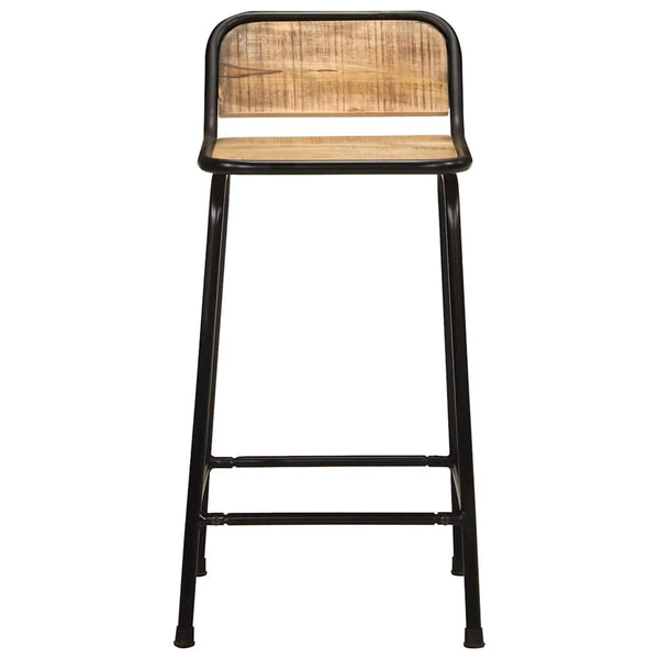 vidaXL Bar Stools 2 pcs 46x35.5x80 cm Rough Solid Mango Wood