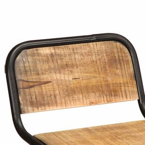 vidaXL Bar Stools 2 pcs 46x35.5x80 cm Rough Solid Mango Wood