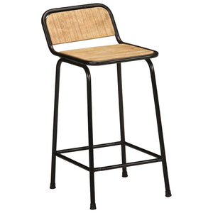 vidaXL Bar Stools 2 pcs 46x35.5x80 cm Rough Solid Mango Wood