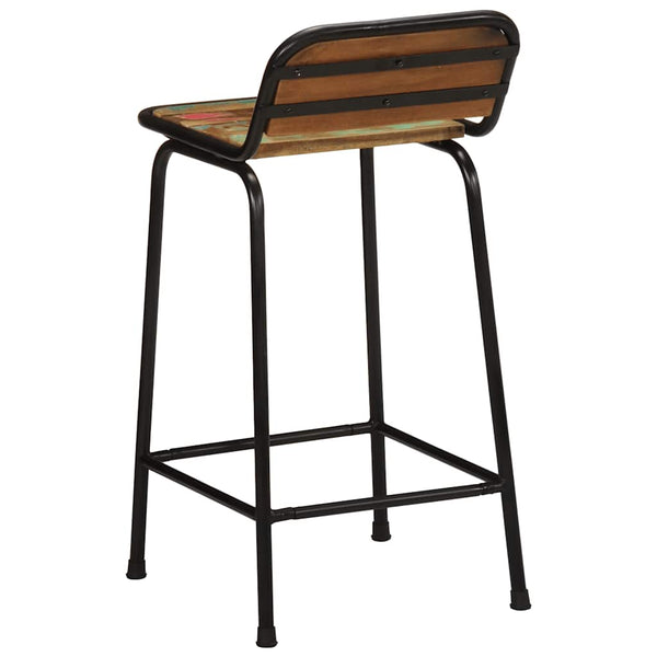vidaXL Bar Stools 4 pcs 46x35.5x80 cm Solid Reclaimed Wood