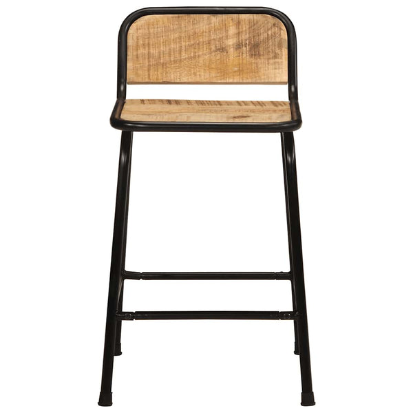 vidaXL Bar Stools 2 pcs 46x35.5x70 cm Rough Solid Mango Wood