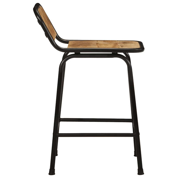 vidaXL Bar Stools 2 pcs 46x35.5x70 cm Rough Solid Mango Wood