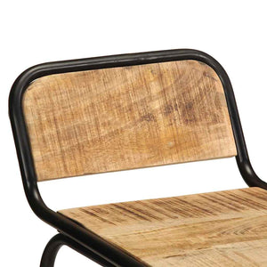 vidaXL Bar Stools 2 pcs 46x35.5x70 cm Rough Solid Mango Wood