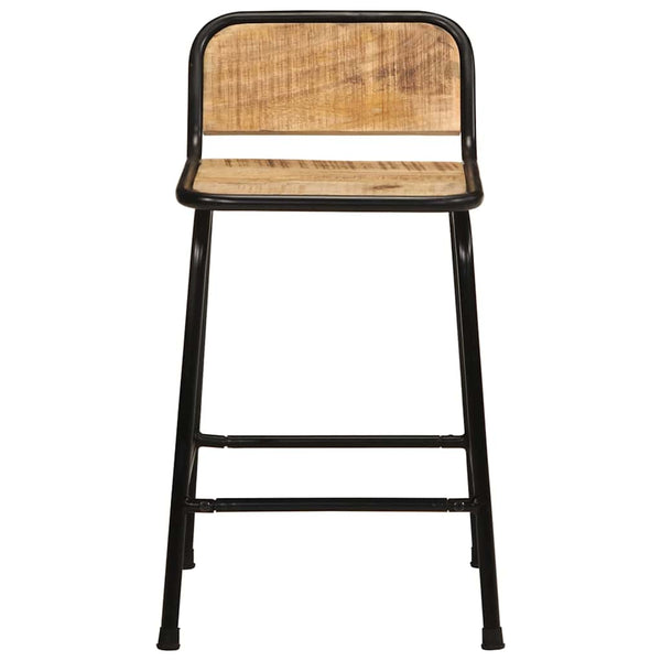vidaXL Bar Stools 4 pcs 46x35.5x70 cm Rough Solid Mango Wood