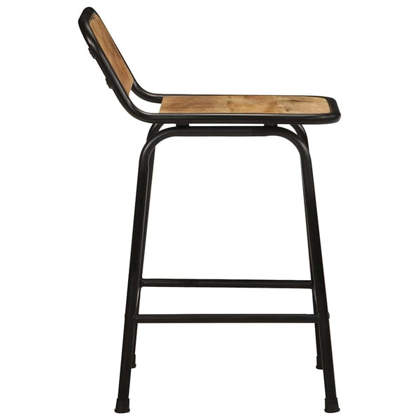 vidaXL Bar Stools 4 pcs 46x35.5x70 cm Rough Solid Mango Wood