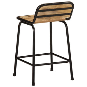 vidaXL Bar Stools 4 pcs 46x35.5x70 cm Rough Solid Mango Wood
