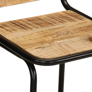 vidaXL Bar Stools 4 pcs 46x35.5x70 cm Rough Solid Mango Wood