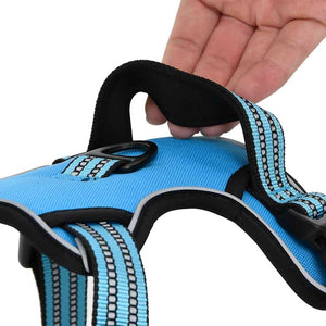 Reflektierendes Hundegeschirr Blau Größe M