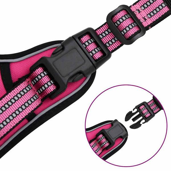 Reflektierendes Hundegeschirr Rosa L