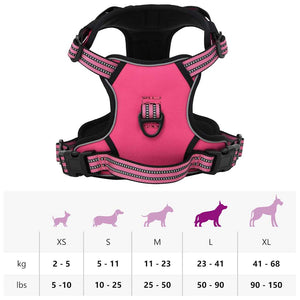 Reflektierendes Hundegeschirr Rosa L