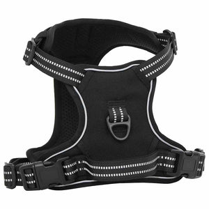 Reflektierendes Hundegeschirr Schwarz XL