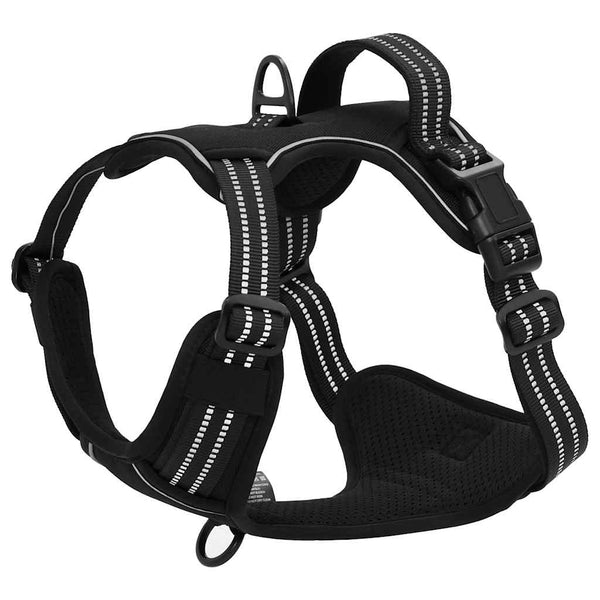Reflektierendes Hundegeschirr Schwarz XL