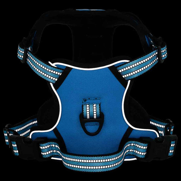 Reflektierendes, verstellbares Hundegeschirr Blau XL