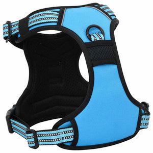 Reflektierendes, verstellbares Hundegeschirr Blau XL