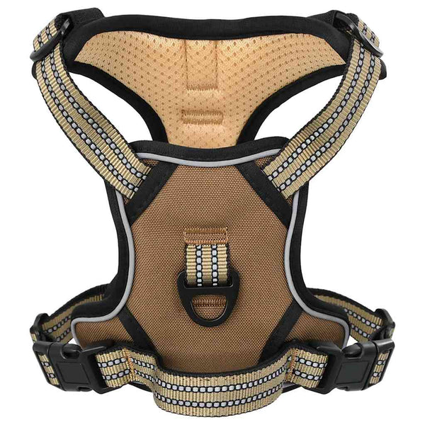 Reflektierendes Hundegeschirr Braun XL
