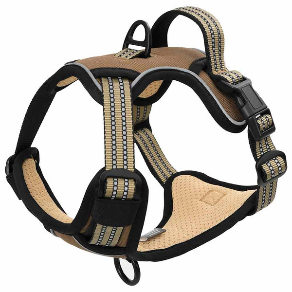 Reflektierendes Hundegeschirr Braun XL