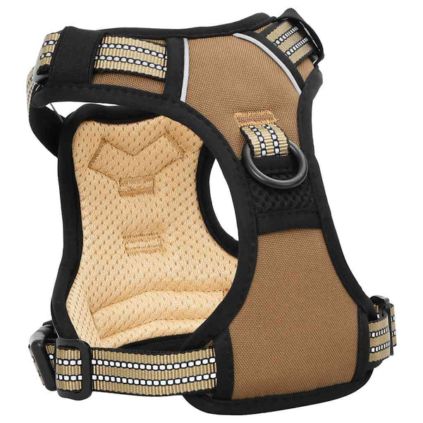 Reflektierendes Hundegeschirr Braun XL