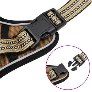 Reflektierendes Hundegeschirr Braun XL